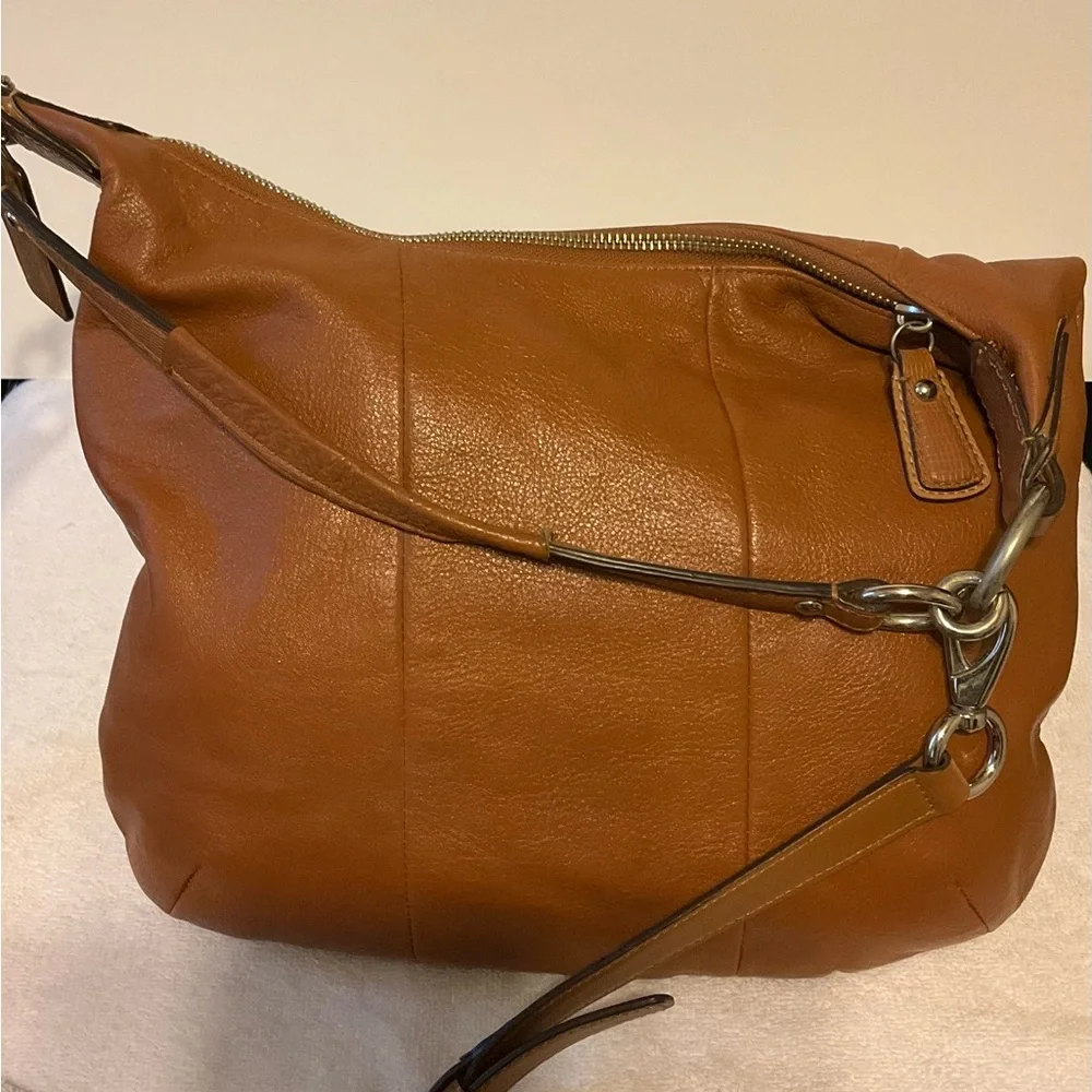 Coach Kristin Leather Hobo Crossbody Bag Brown - Picture 2 of 6